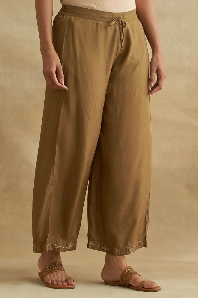 Pleated Straight Linen Cotton Pants – La Garçonne